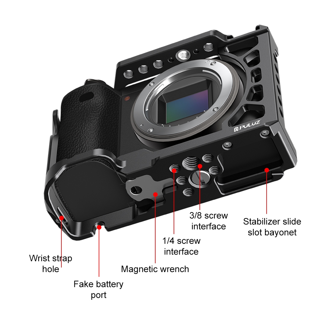 PULUZ قفص كاميرا معدني توسيع ج - مراجعة Sony Camera A6400 وسعره