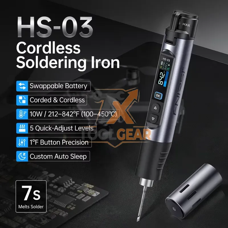 طقم لحام لاسلكي HS-03 مع رؤوس  - مراجعة Electronics Repair In Usa وسعره