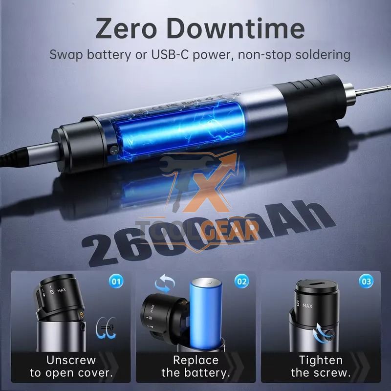طقم لحام لاسلكي HS-03 مع رؤوس  - مراجعة Electronics Repair In Usa وسعره