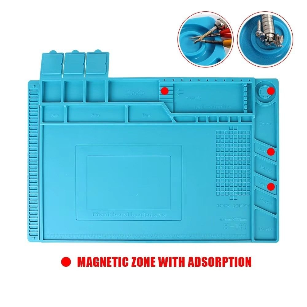 سيليكون محطة لحام حصيرة مكافحة - مراجعة Electronics Repair Desk وسعره