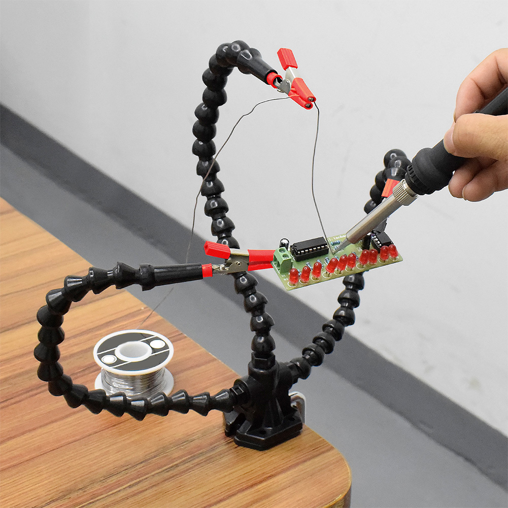 مكتب المشبك لحام مساعدة اليد 3 - مراجعة Electronics Repair Desk وسعره